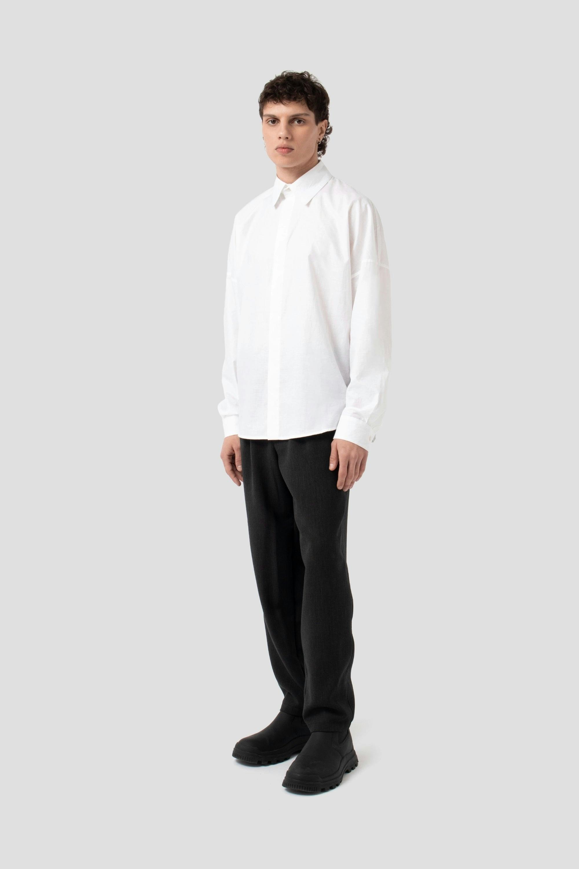 JNORIG White Long-Sleeved dress Shirt