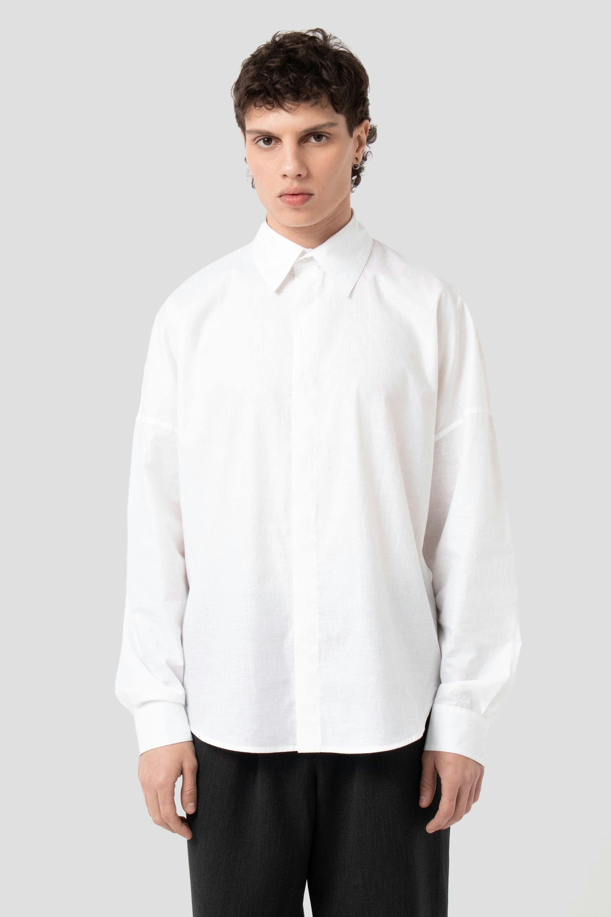 JNORIG White Long-Sleeved dress Shirt